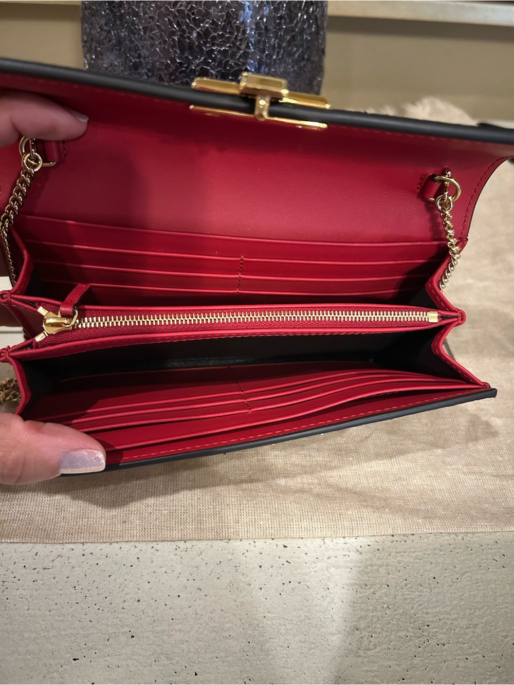 Authentic Gucci Padlock Python Wallet on Chain (WOC) - Picture 9 of 14